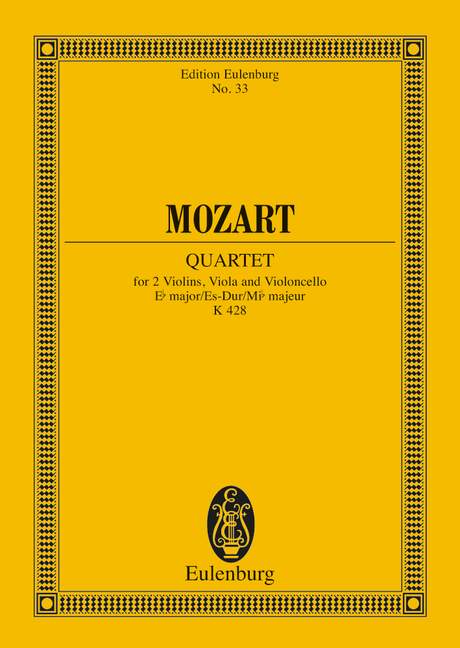 Mozart: String Quartet Eb major KV 428 (Study Score) published by Eulenburg